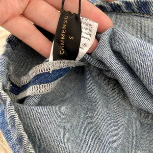NWT Commense Asymmetric Pleated Denim Mini Skirt S thumbnail 4