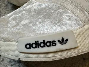 adidas Cream Velvet Casual Sneakers with Black Logo thumbnail 2