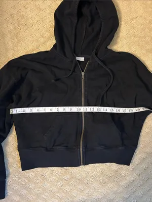 Abound Black Zip Front Pullover Hoodie thumbnail 4