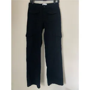 TNA Black Relay Cargo Utility Pants 4 Goth Streetwear Grunge Drop in Pockets thumbnail 2