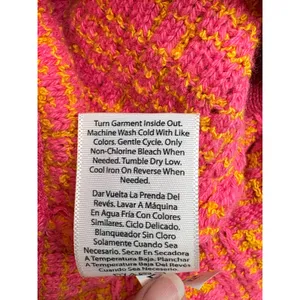 Free Assembly Pink Orange Textured Knit Mini Sweater Skirt Size Medium NWT‎ thumbnail 9