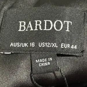 Bardot Kristen Peplum Cocktail Dress Black Spaghetti Strap Fit Flare Size 12 thumbnail 11
