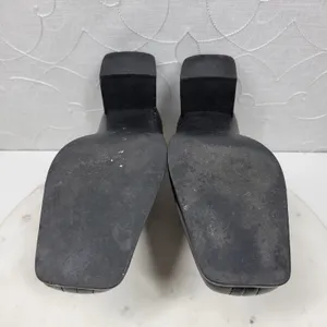 Naturalizer Stitch In Time Ankle Boots 7.5 Black Leather Chunky Heels Square Toe thumbnail 14