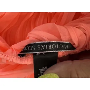 Vintage Victoria's Secret Pink Pleated Babydoll Lace Satin Bow Lingerie M Y2K thumbnail 9