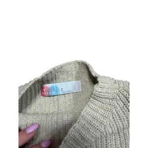 FP Beach Free People Beige Ribbed Mock Neck Boxy Knit Sweater Vest Top Small thumbnail 3