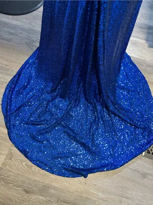 NWT Sherri Hill Royal Blue Sequin Evening Gown thumbnail 4
