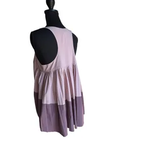 Athleta Women's Blush Pink Colorblock Swing Tank Top Medium Travel Hiking thumbnail 2