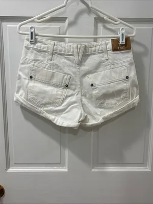 We The Free Women’s Beginners Luck Low Rise Slouch Shorts Size 25 White EUC thumbnail 7