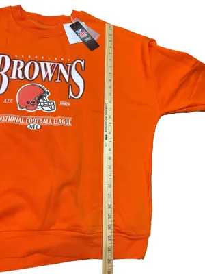 Cleveland Browns Rhinestone Sweatshirt Orange Size XL thumbnail 9