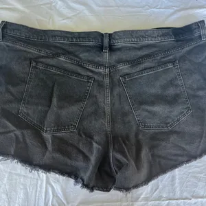 NEW Abercrombie & Fitch Women's Cut Off Black Shorts 90s Relaxed 37/24 High Rise thumbnail 4