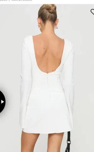 White Long Sleeve Dress thumbnail 3