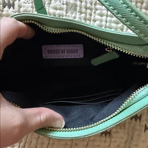 House of Want Green Mini Bag with Chain Detail thumbnail 2