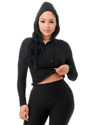 Honeycomb Hoodie Black Size XXL thumbnail 1