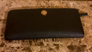 Tory Burch Black Zip-Around lightweight Wallet with Gold Logo “Authentic” thumbnail 1