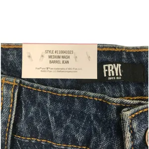 FRYE Medium Wash Barrel Jean Women 6 Blue Everyday Stylish Boho Travel City NWT thumbnail 7