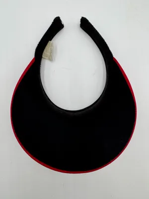 Vintage Disney Mickey Mouse Red Visor Goofys Hat Co Adult Sun Hat Taiwan 1980s thumbnail 4