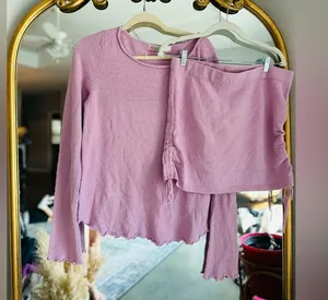 Free people Sabo knit purple skirt set large thumbnail 1