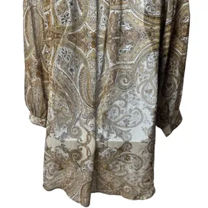 Lane Bryant Brown Paisley‎ Tinsel Sheer Tunic Bohemian Peasant Career 18/20 thumbnail 8