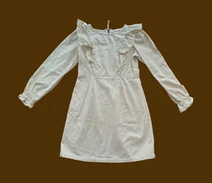 Women’s Gianni Bini Cream Ruffle Midi Dress (Size Large) thumbnail 1