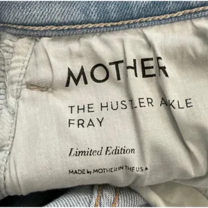 Mother The Hustler Ankle Fray Jeans Limited Edition Light Wash Size 26 High Rise thumbnail 5