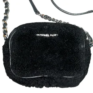 MICHAEL Michael Kors Jet Set Travel Small‎ Chain Shearling Crossbody Black Purse thumbnail 3