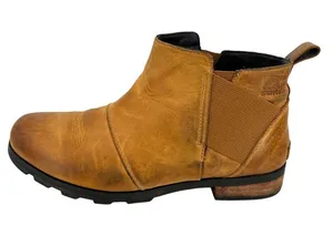 Sorel Tan Leather Chelsea Ankle Boots Size 10.5 Waterproof Rugged Utility thumbnail 1