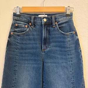 Pistola Eli Barrel Jeans 24 Augustus‎ Wash High Rise Arched Cropped Blue Denim thumbnail 3