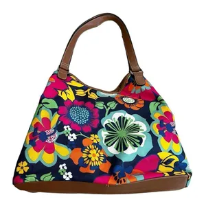 Lily Bloom Floral Print Canvas Bag Purse thumbnail 4