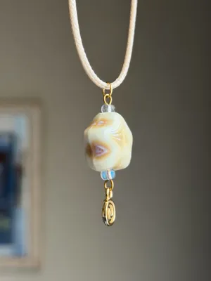 Handmade ceramic chunky star boho fairy cottage necklace⭐️💚 thumbnail 2