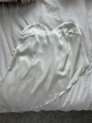 Asymmetrical Silk Flowy Top Tan thumbnail 2