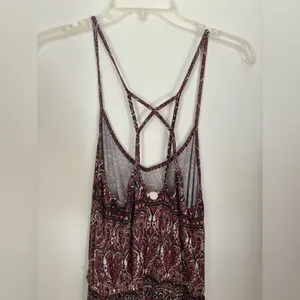 American Eagle Soft & Sexy Paisley Print Long Dress Side Slit Size M thumbnail 10
