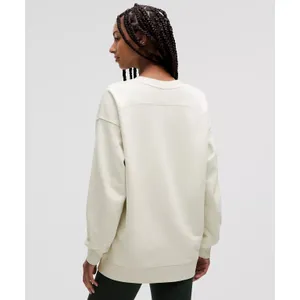 Lululemon Perfectly Oversized Crew sweatshirt in white size 8 thumbnail 2