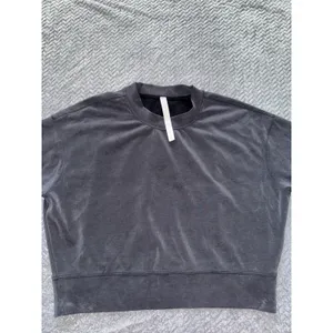 Lululemon Sweatshirt Womens Black Fleece Perfectly‎ Oversized Softstreme Sz 4 thumbnail 2