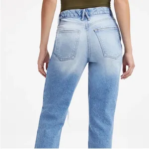GOOD AMERICAN Weekender Distressed Straight Leg Jeans thumbnail 4