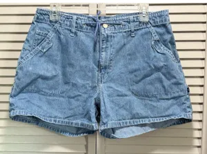Jordache Denim Shorts Light Wash Size‎ 13/14 Mid Rise Zip Pockets Vintage Y2K thumbnail 1