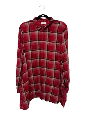 J. Jill Red Plaid Button thumbnail 3