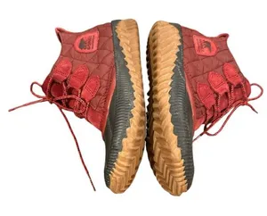 Sorel Gorpcore Red Navy Winter Quilted Rain Ankle Boots Shoes 7 thumbnail 1