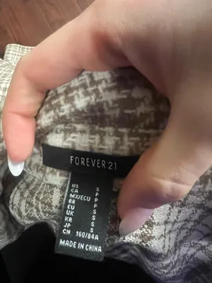 Forever 21 Brown and White Plaid Shacket thumbnail 4