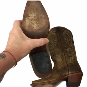 Justin Apache snip toe leather cowboy boots thumbnail 7