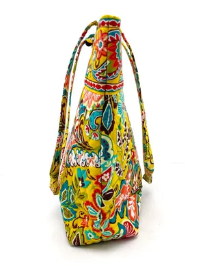 NWT Vera Bradley Provençal Floral Quilted Tote Bag Yellow Red Turquoise Print thumbnail 4