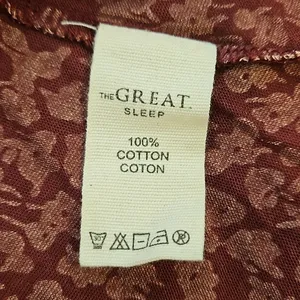 💕THE GREAT💕 The Long Sleeve Sleep Tee ~ Maroon Shadow Floral Size 3 Large NWT thumbnail 14
