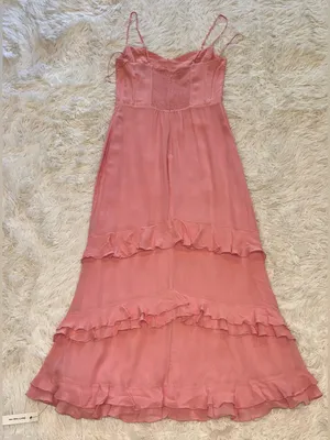 NEW REFORMATION Ellora midi pink sleeveless dress sz 10 thumbnail 7
