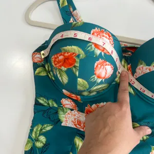 Cupshe NEW 0X Green Floral Moulded One Piece Swimsuit thumbnail 14
