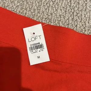 LOFT Bright Red Flared Mini Skirt thumbnail 2