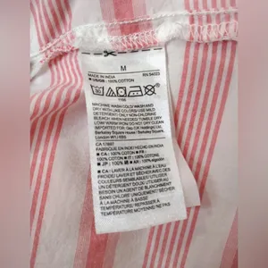 Gap Pink & White Striped Peasant Blouse Women’s Size M 3/4‎ Sleeve thumbnail 10