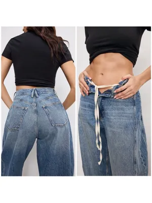 Good American‎ Extreme Barrel Jeans Size 4 27 NWT thumbnail 2