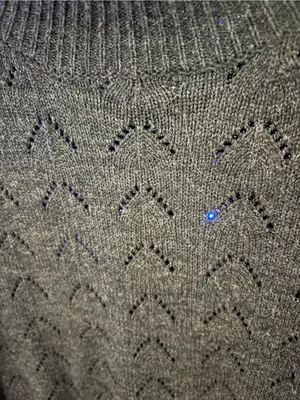 SHEIN Dark Gray Mock Neck Knit Sweater thumbnail 2