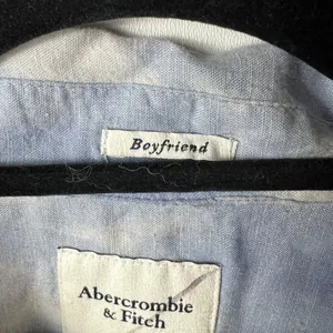 Abercrombie & fitch‎ linen boyfriend button up top blue tie dye women’s size S thumbnail 5