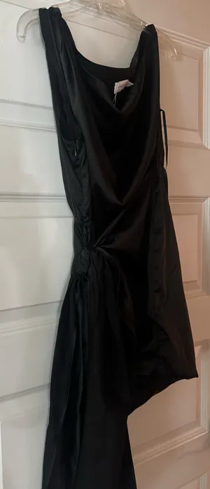 Black silk dress thumbnail 1