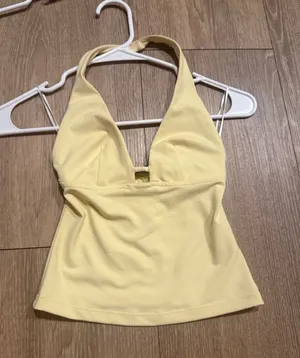Princess Polly  Yellow Halter Cami Top thumbnail 1
